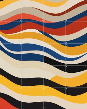 'Bauhaus - Wavy stripes' van Little Dean