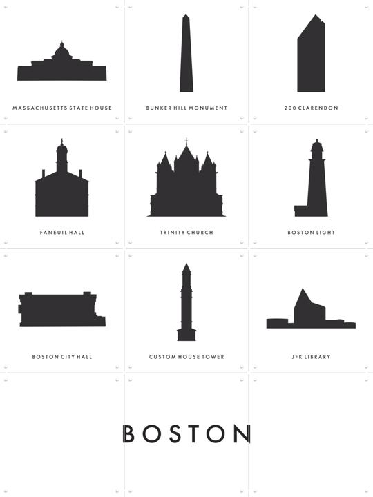 Boston Architecture Collage Box