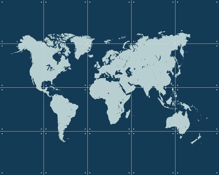 World Map navy