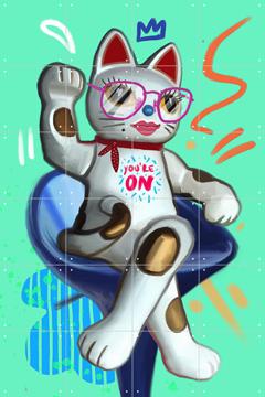 'Lucky Cat III' van Pop-art by Tadej