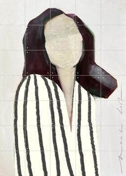 IXXI - Lady in Stripes door Maaike Koster & My Deer Art Shop