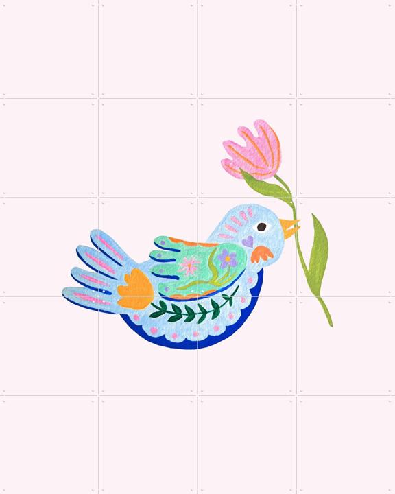 Floral Fantasy Bird