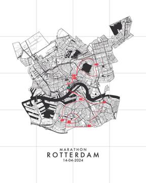 'Marathon Rotterdam' par Art in Maps