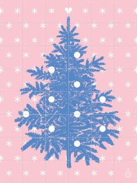 'Let it snow . Pink Blue ' van Zilverblauw