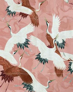 'Kimono with Cranes Pink' van So Typically Dutch & Rijksmuseum 2.0