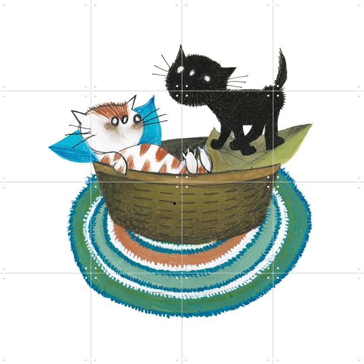 Pim & Pom in hun mandje