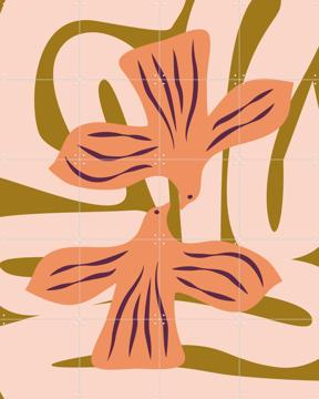 'Lovebirds Coral Blush' par Studio Wool