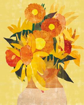'Sunflowers in a Vase' par Lotte Dirks & Van Gogh 21st Century