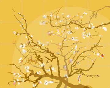 'Almond Blossom Yellow' par Wesley van der Heijden & Van Gogh 21st Century