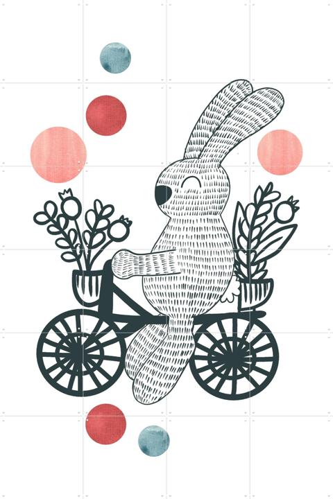 Happy Rabbit on a Bike