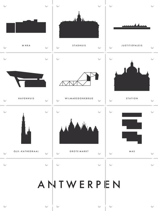 Antwerpen Architectuur Collage Box