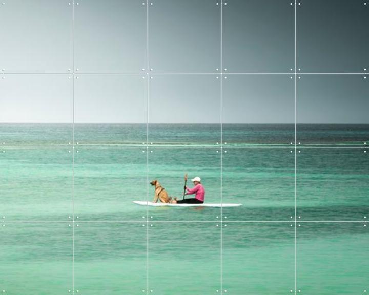 Paddleboarder On Calm Tropical Waters