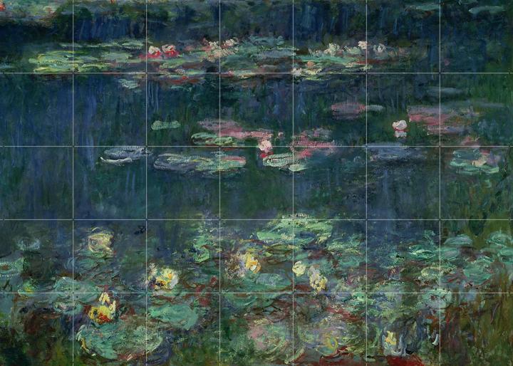 Les Nymphéas: Reflets verts - Détail