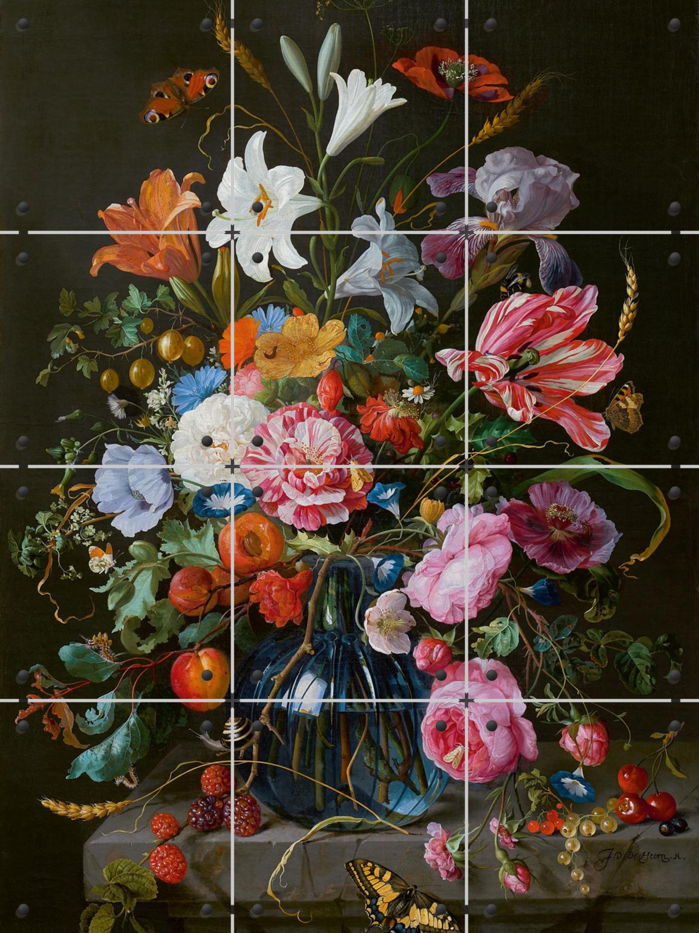 Vase with flowers By Jan Davidsz. De Heem | Wall Art & Art Prints