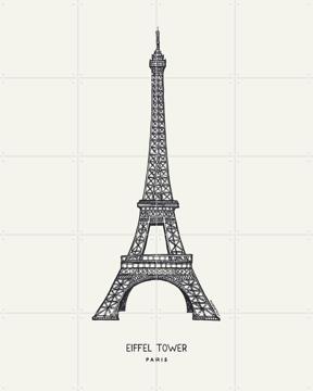 'Eiffel Tower' by Huisportret & Art in Maps