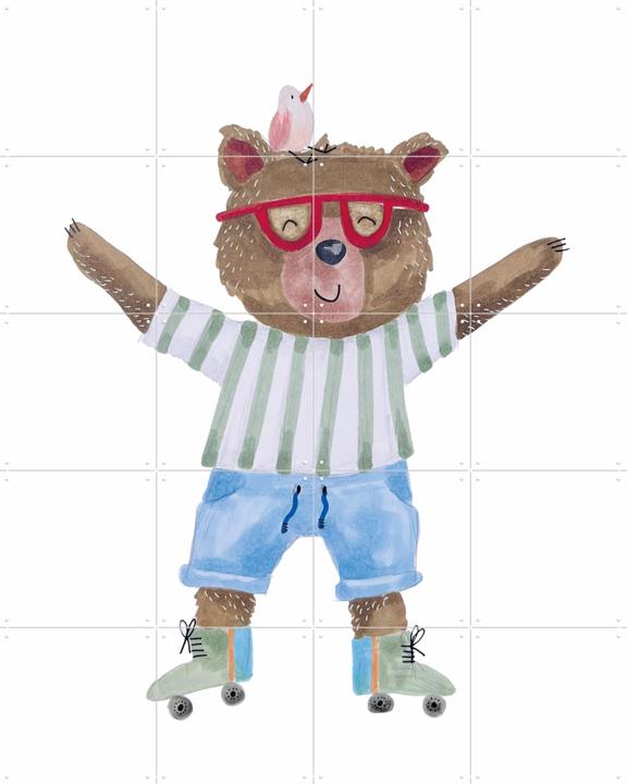 Bär Boris auf Rollschuhen