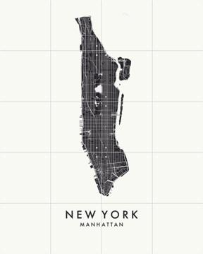 IXXI - New York City Map white by Art in Maps & Art in Maps