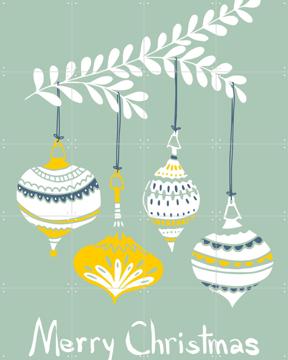 'Cheerful little Christmas Baubles - Mint' par Annick