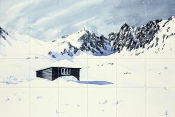 IXXI - Wooden Cabin with Snow by Natalie Bruns 