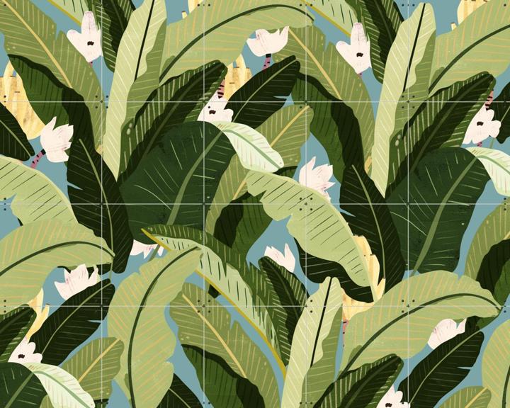 Banana Leaf Stone Blue