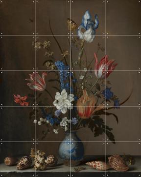 'Bloemen in een Wan-Li vaas en schelpen' von Balthasar van der Ast & Mauritshuis