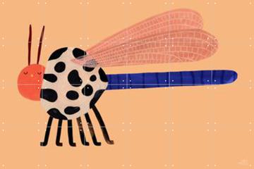'Chubby Dragonfly' van Aniek Bartels
