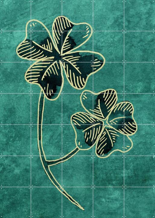 Four Leaf Clover Luck with Gold