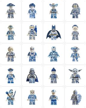 'Delftware Mini Figures Collage Box' van IXXI