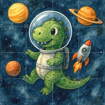 'Astronaut Dino in Space' par Natalie Bruns