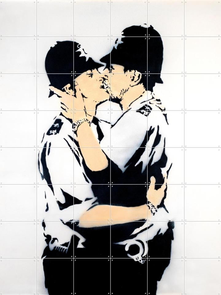 Kissing Cops, by Banksy - IXXI