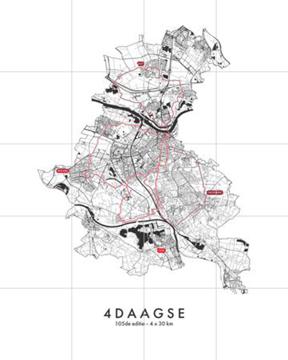 'Vierdaagse 120km - 2023' von Art in Maps