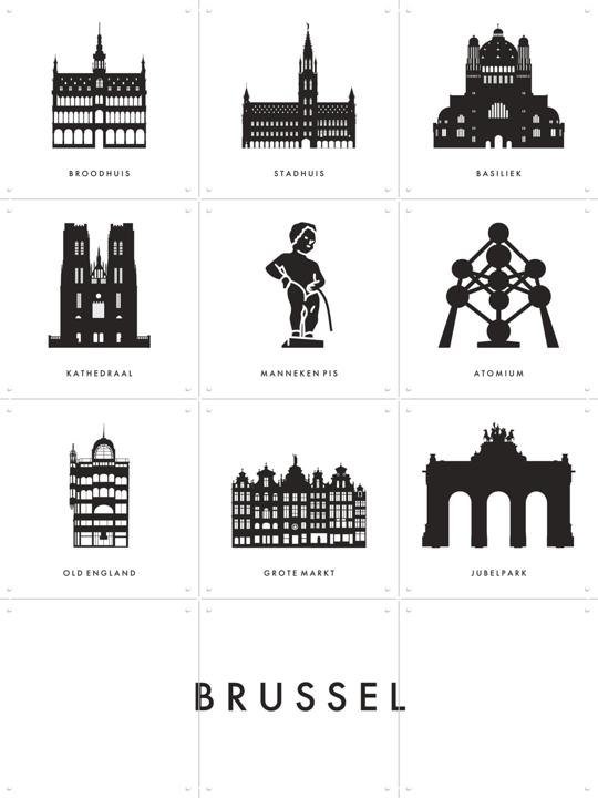 Brussel Architectuur Collage Box