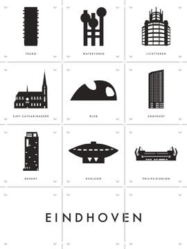 'Eindhoven Architecture Collage Box' by Art in Maps