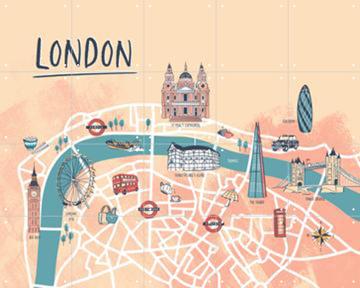 'London Illustration' van Revista Ontwerp & Kunst in Kaart
