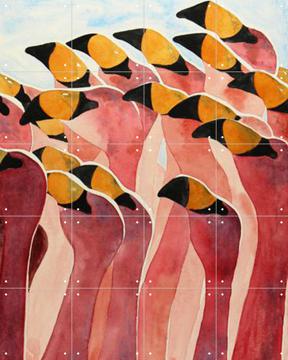 IXXI - The Pink Flamingos by Natalie Bruns 