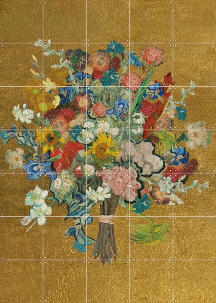 Vincent's flowers - gold, by Vincent van Gogh (1853 - 1890) - IXXI