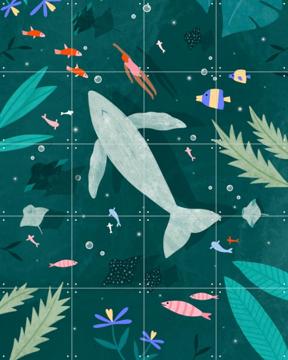 'Swimming With A Whale ' par Bea Müller