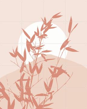 'Bamboo Silhouette Sunrise' van Little Dean