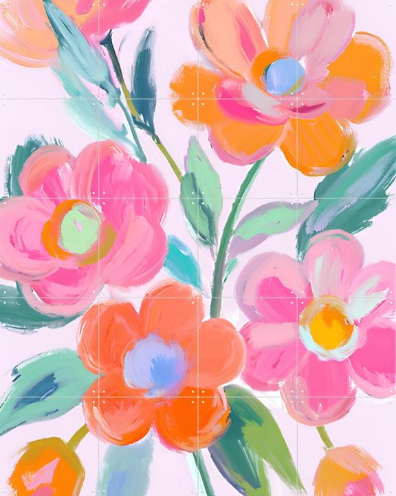 Vibrant Abstract Flowers