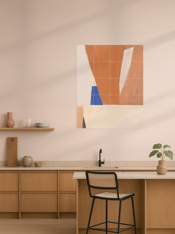 Warm Earth Tones And Bold Geometric Shapes