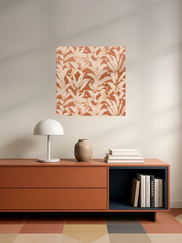 Tropical Vintage Jungle Leaves Terracotta