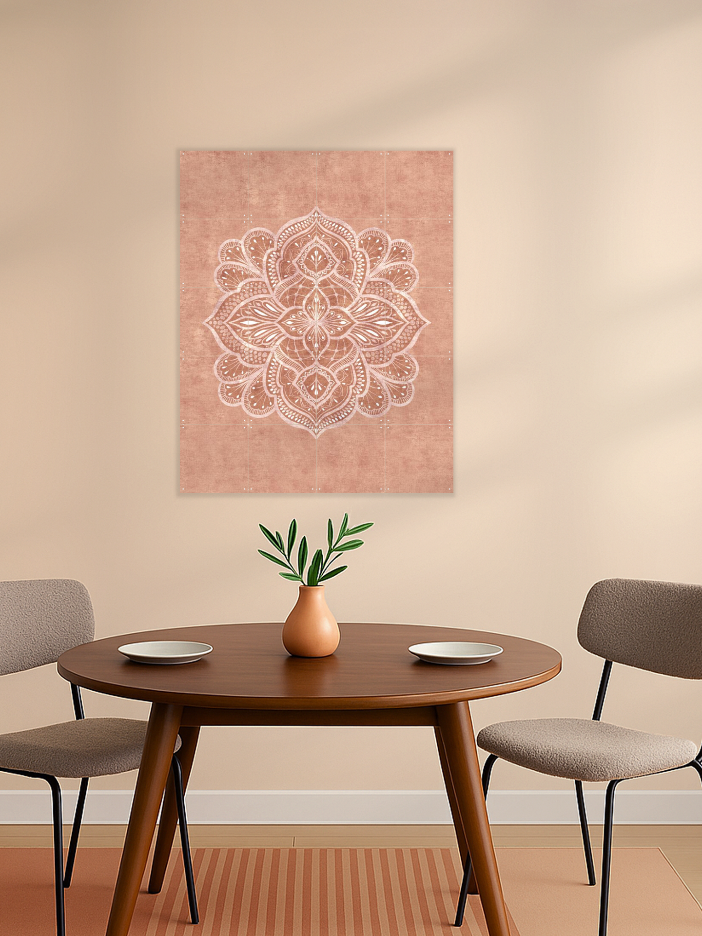 Marrakech Terracotta Mandala Texture