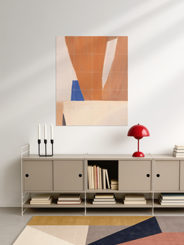 Warm Earth Tones And Bold Geometric Shapes