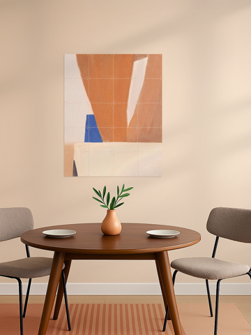 Warm Earth Tones And Bold Geometric Shapes