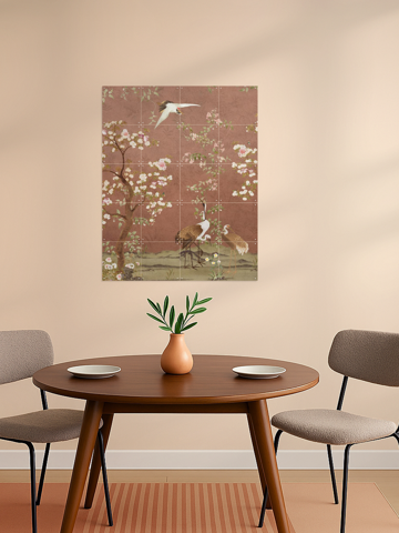 Chinoiserie Birds And Blossom Trees Terracotta