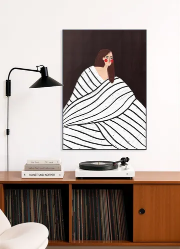The Woman With Black and White Stripes
