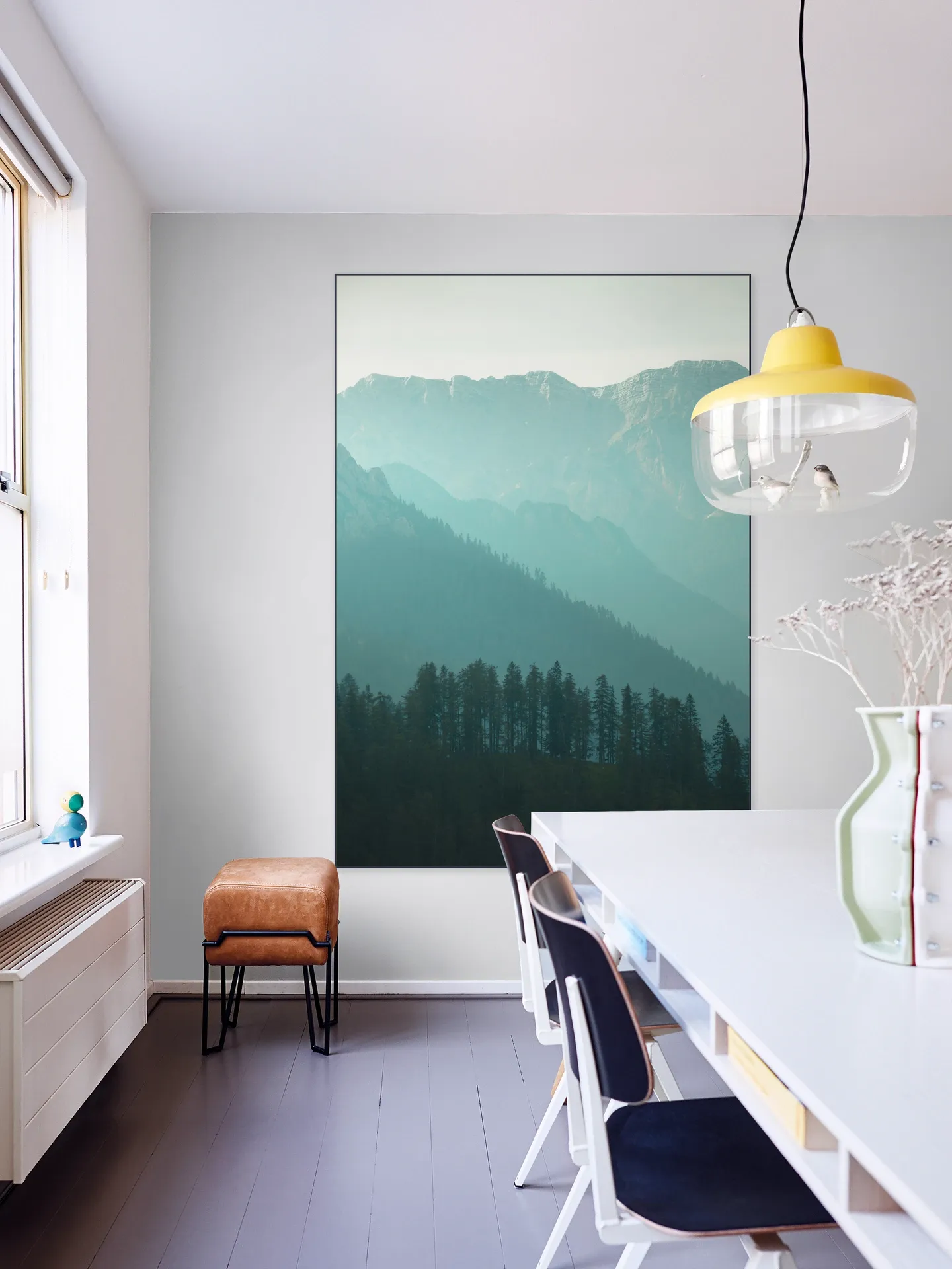 Soft Morning Light Over Alpine Pines