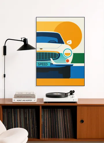 White Vintage Sports Car
