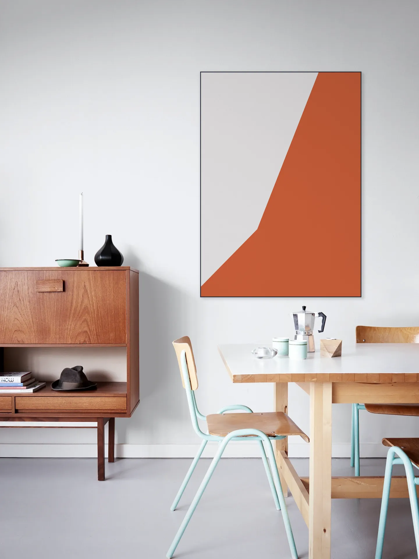 Color blocking - Orange Grey