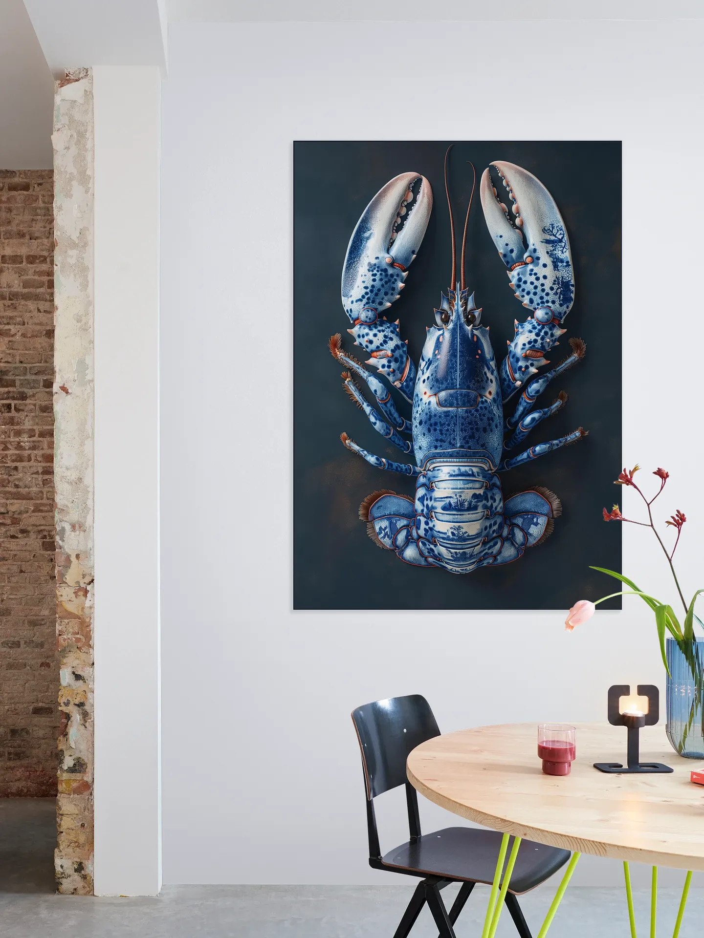 Delft Blue Lobster - Black